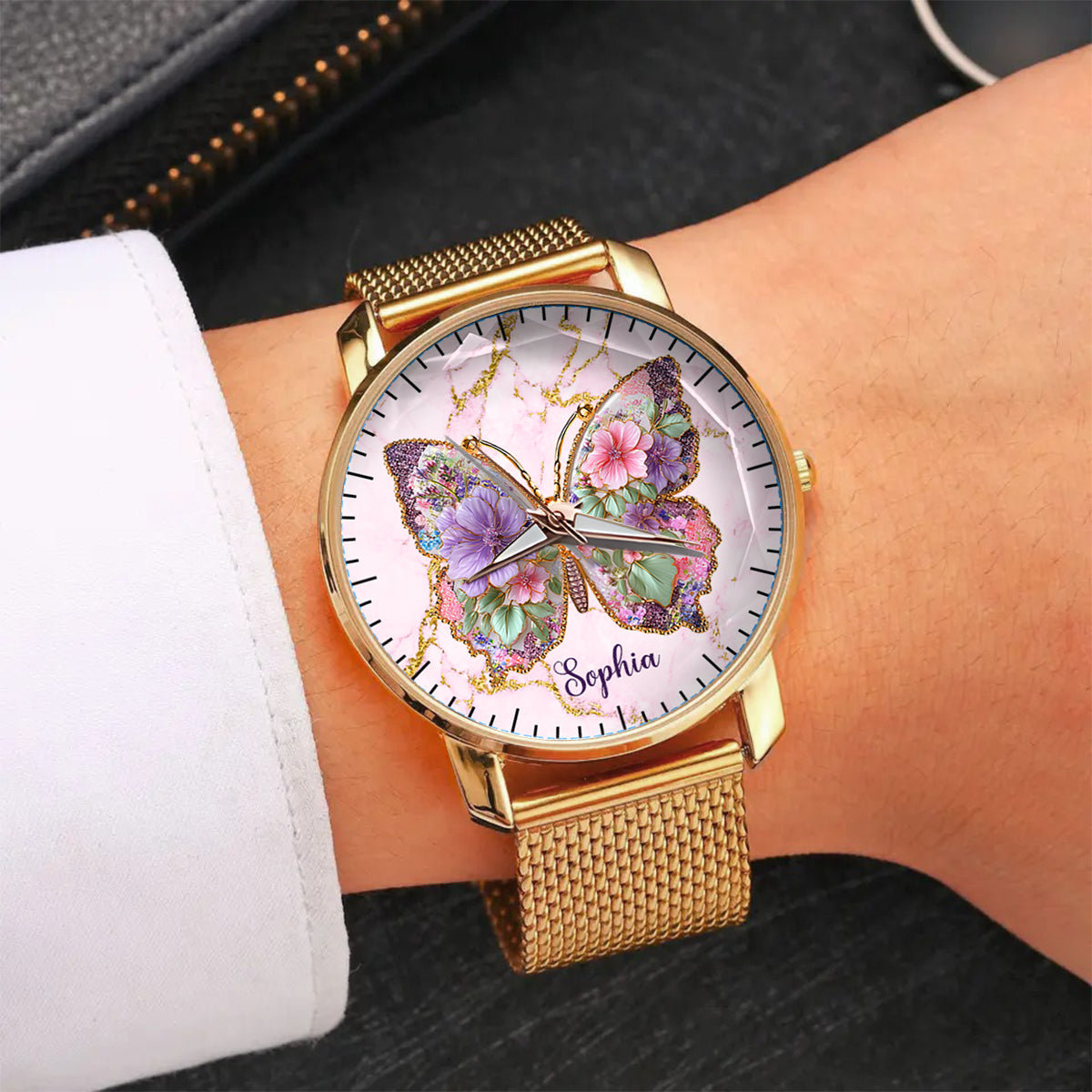 Montre-bracelet papillon personnalisée pour femme Love Butterfly