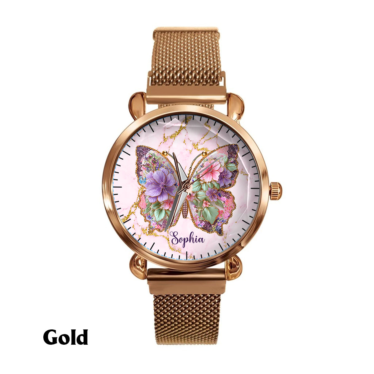 Montre-bracelet papillon personnalisée pour femme Love Butterfly