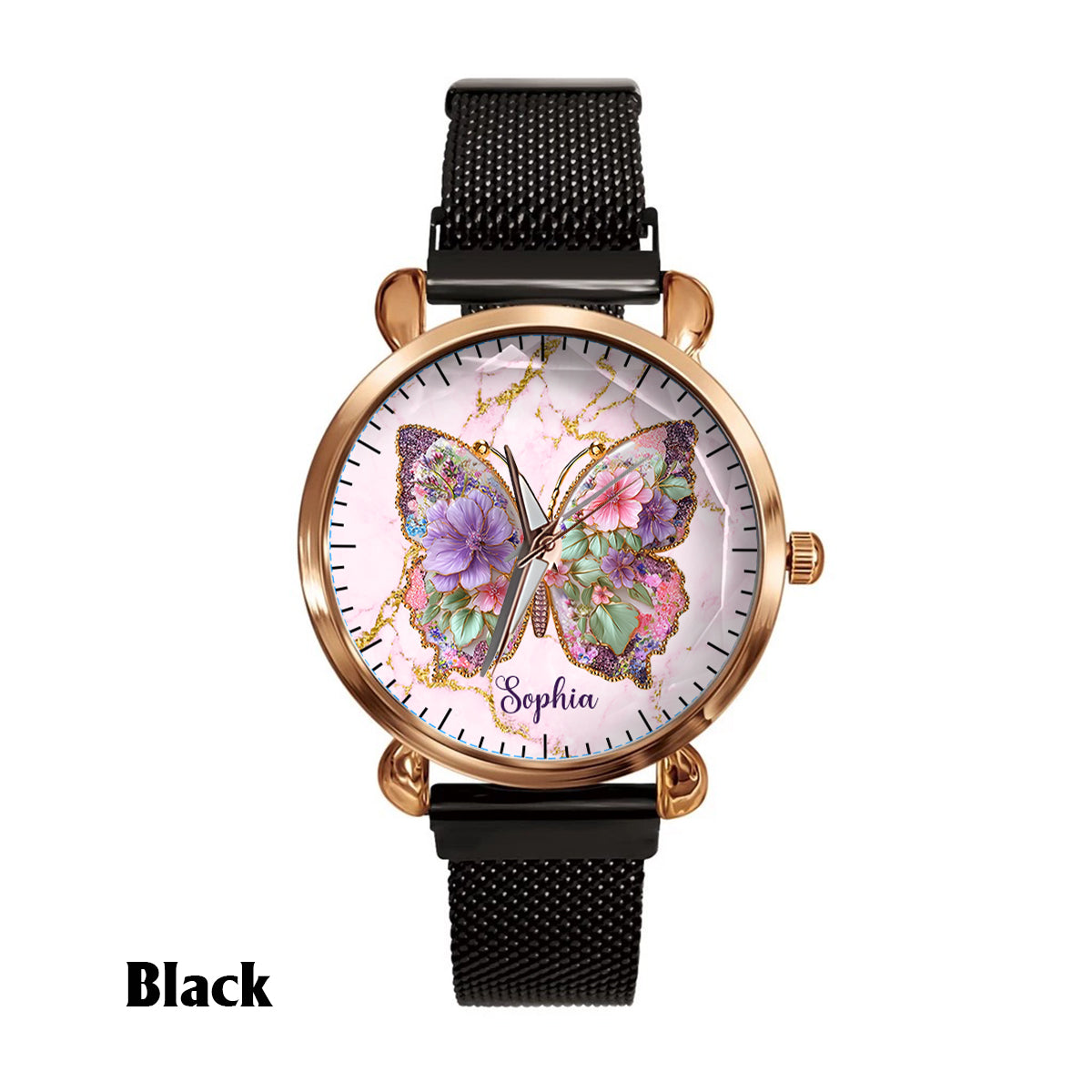 Montre-bracelet papillon personnalisée pour femme Love Butterfly