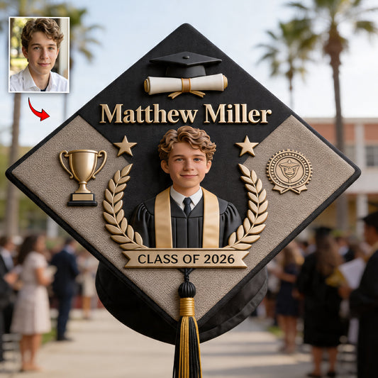 Promo 2026 - Topper de Chapeau de Graduation Personnalisé