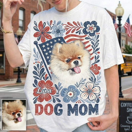 Maman Chien Pour Ce 4 Juillet - T-shirt Et Sweat À Capuche Personnalisés