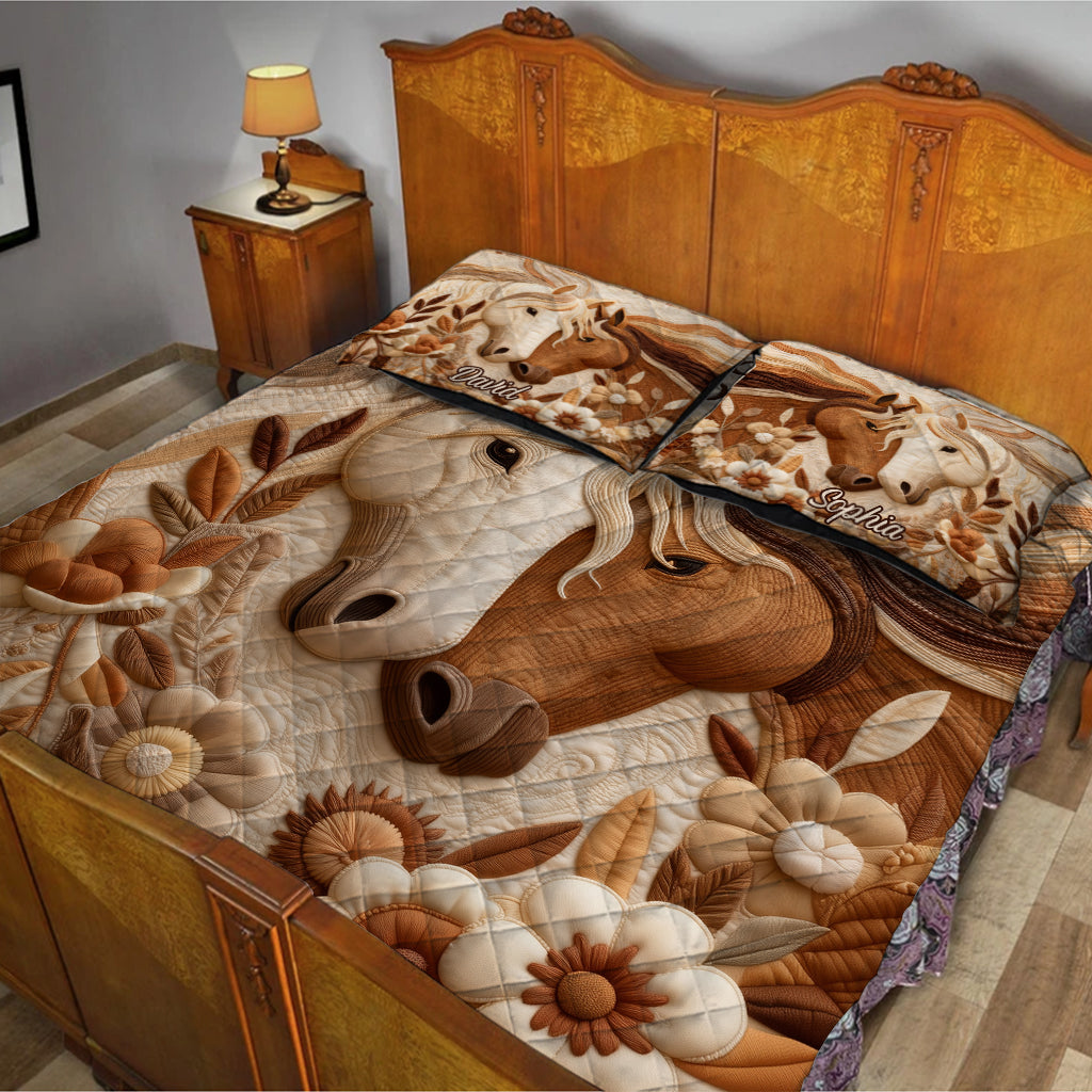 Toi et moi, on gère ! - Ensemble de courtepointe à cheval personnalisé