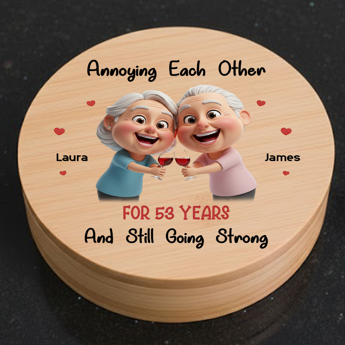 Annoying Each Other - Cartoonish Exaggerated Mascot - Personalized Wine Wine Opener Set