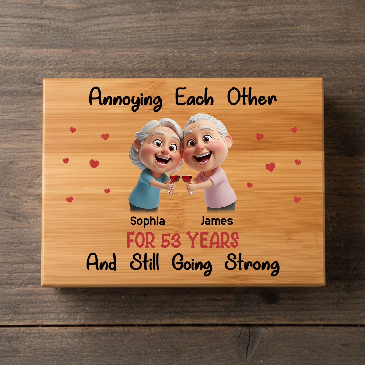 Annoying Each Other - Cartoonish Exaggerated Mascot - Personalized Wine Wine Opener Set