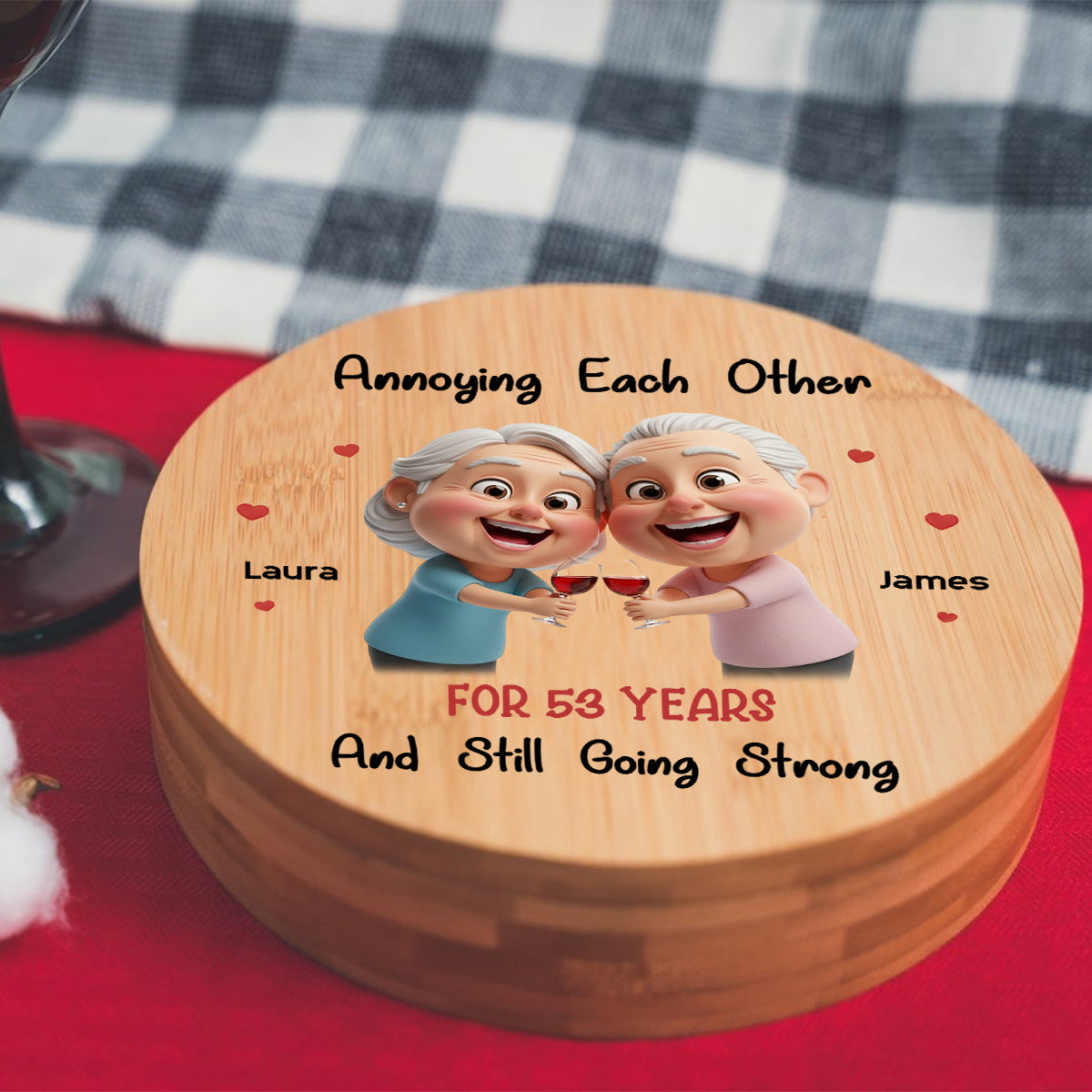 Annoying Each Other - Cartoonish Exaggerated Mascot - Personalized Wine Wine Opener Set