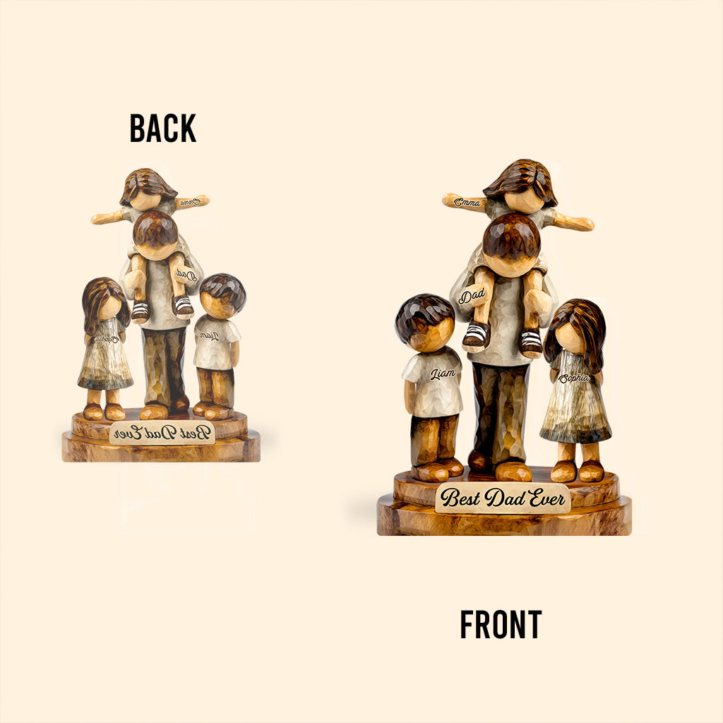 Best Dad Ever - Personalized Father Custom Shaped Acrylic Plaque