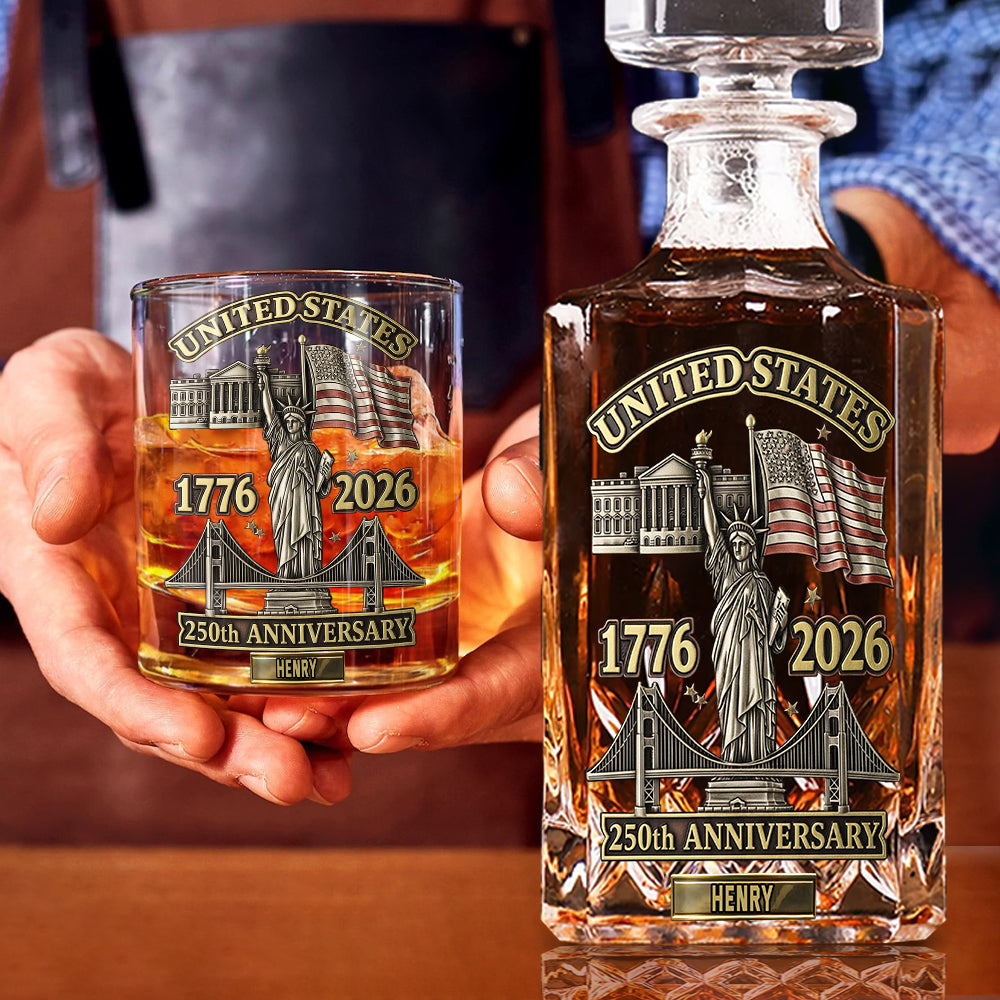 250th Anniversary - Personalized Whiskey Decanter Set