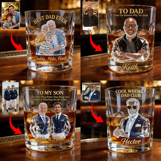 Cadeau Cool Pour Papa, Cadeau de Fête des Pères - Verre à Whisky Personnalisé
