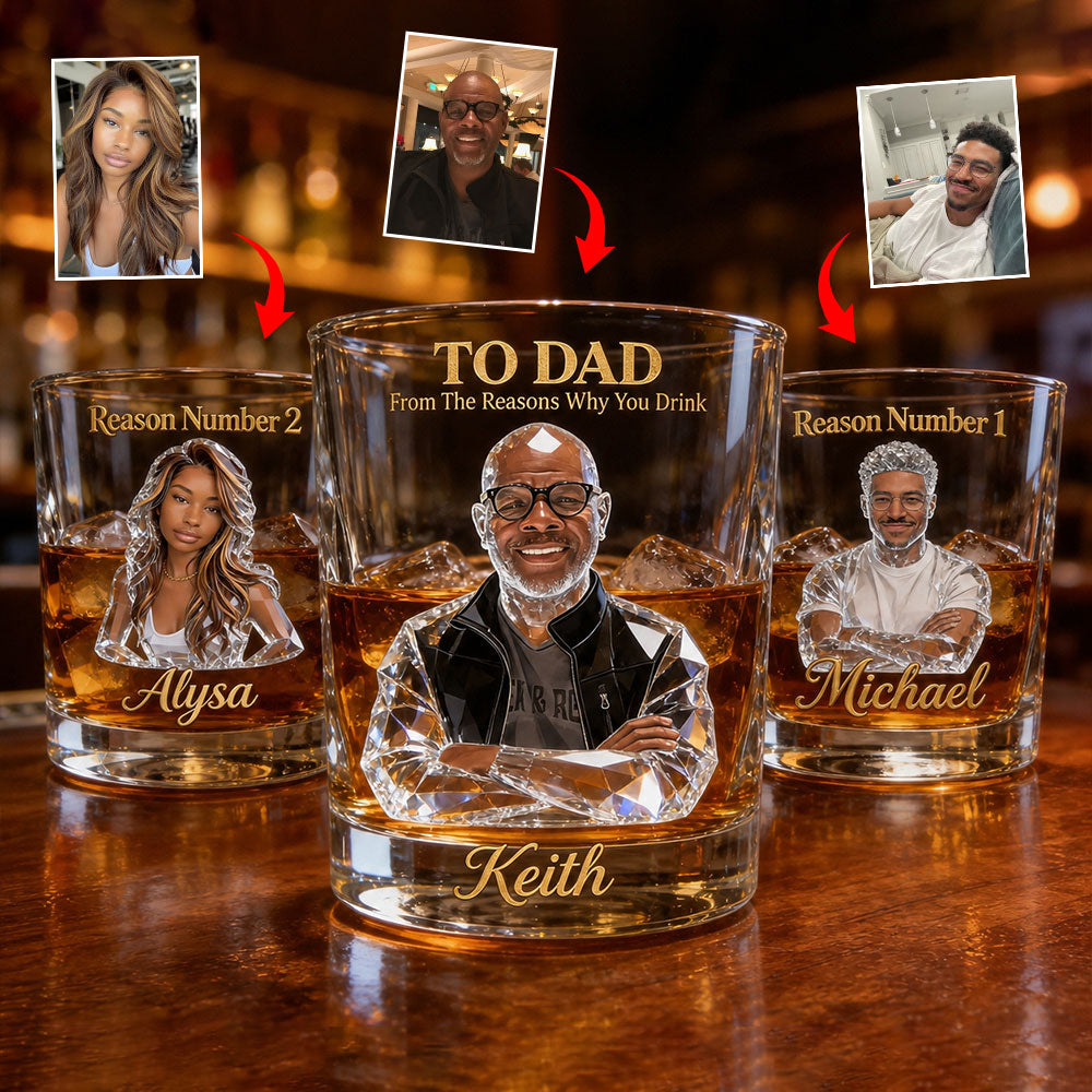 Cadeau Cool Pour Papa, Cadeau de Fête des Pères - Verre à Whisky Personnalisé