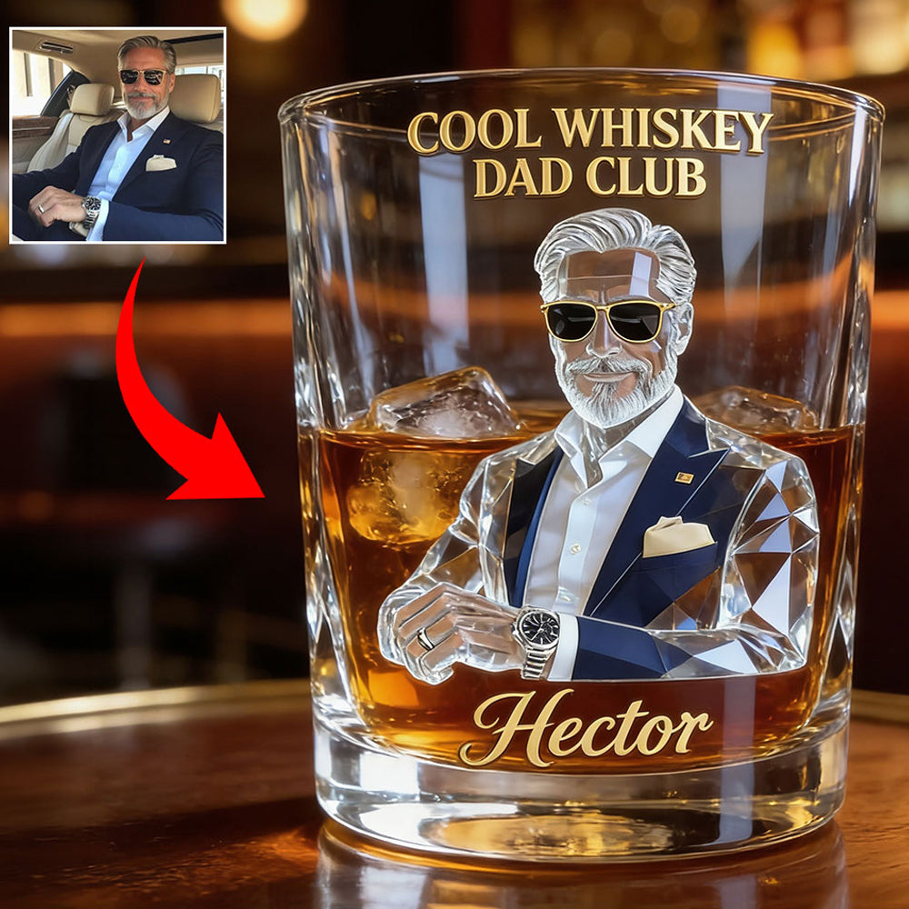 Cadeau Cool Pour Papa, Cadeau de Fête des Pères - Verre à Whisky Personnalisé