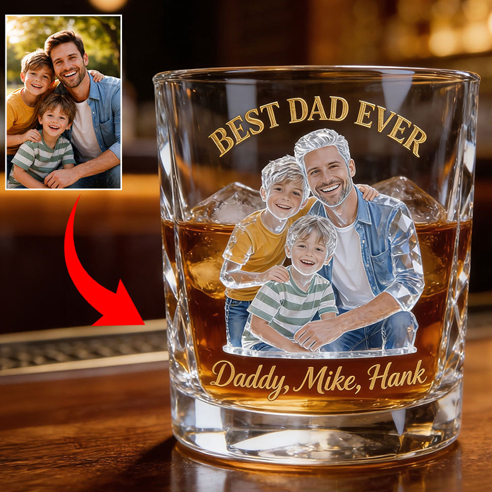 Cadeau Cool Pour Papa, Cadeau de Fête des Pères - Verre à Whisky Personnalisé