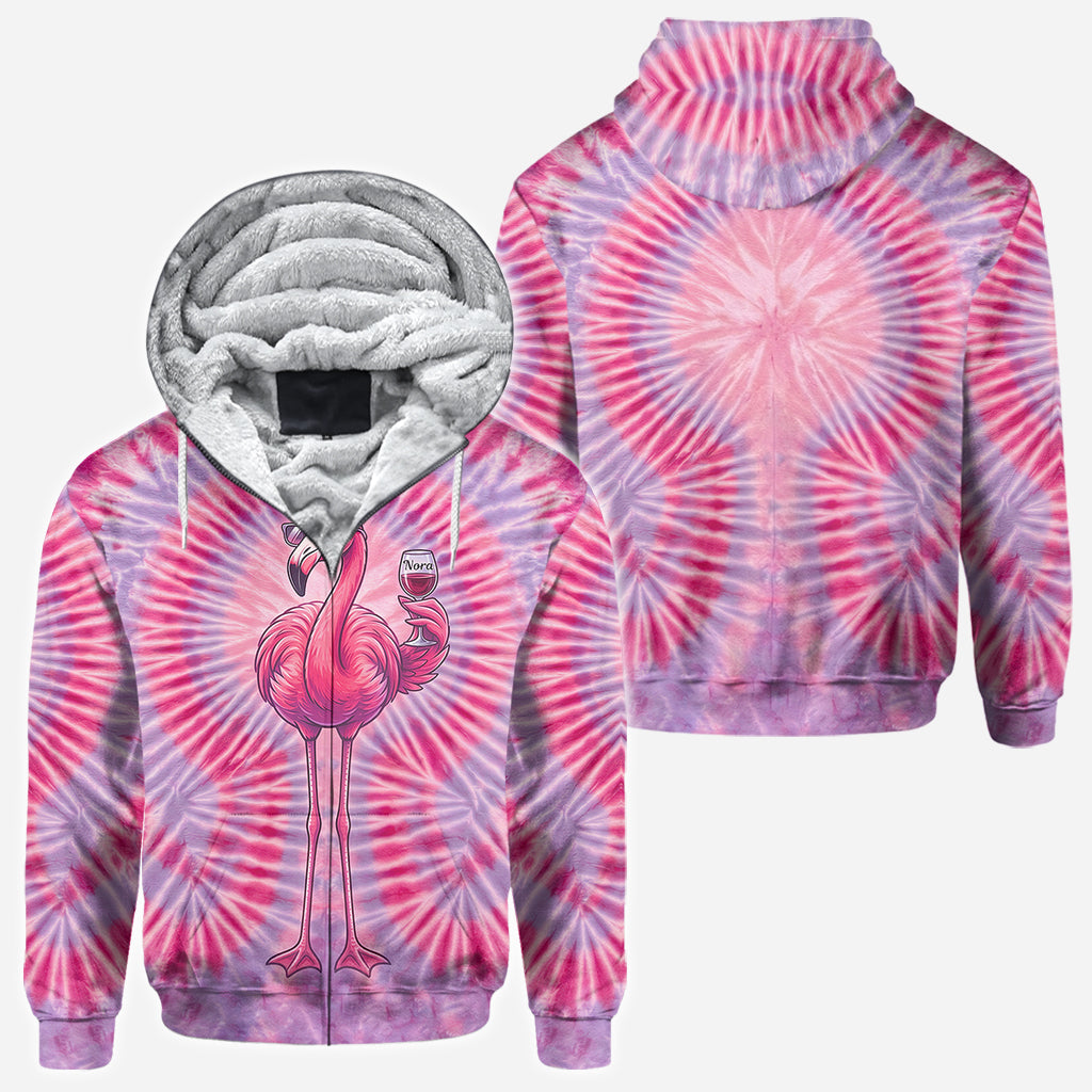 T-shirt Tie-Dye Flamant Chill - T-shirt Flamant Personnalisé