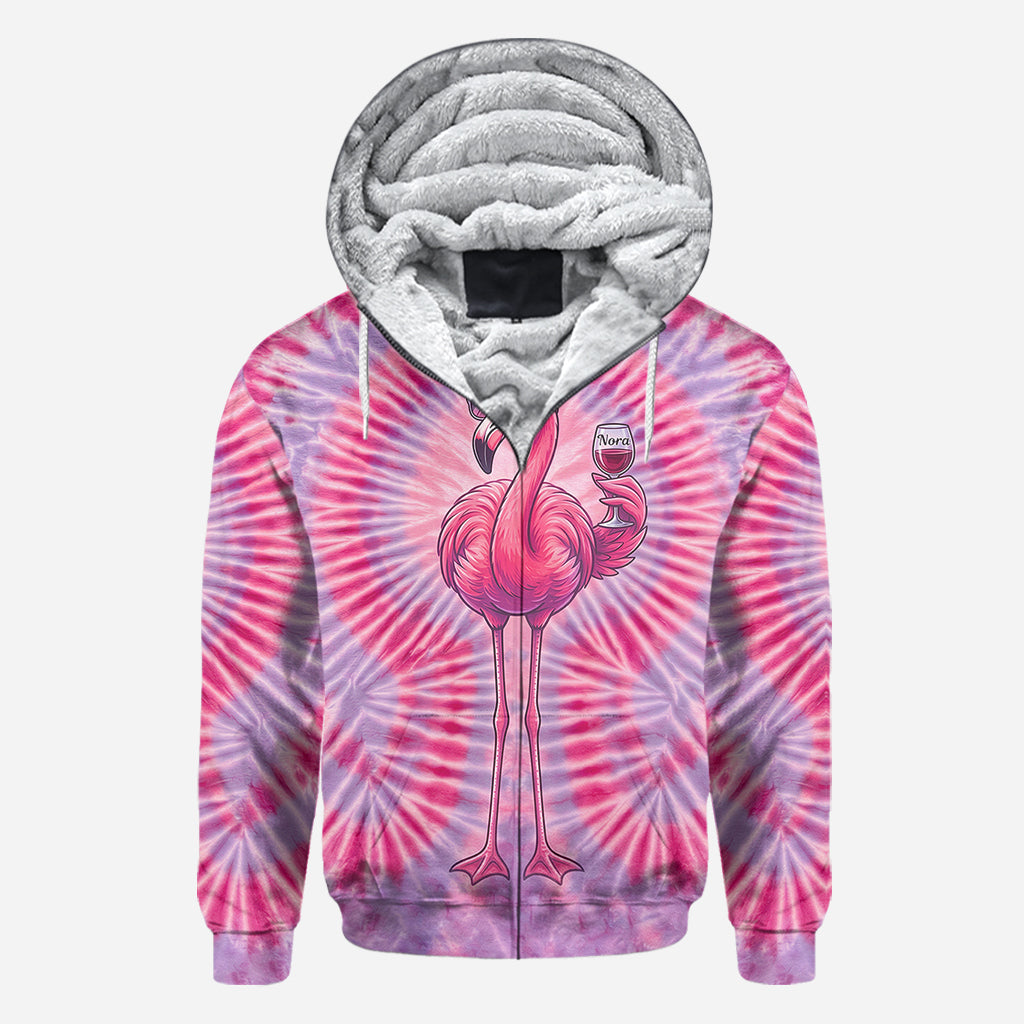 T-shirt Tie-Dye Flamant Chill - T-shirt Flamant Personnalisé