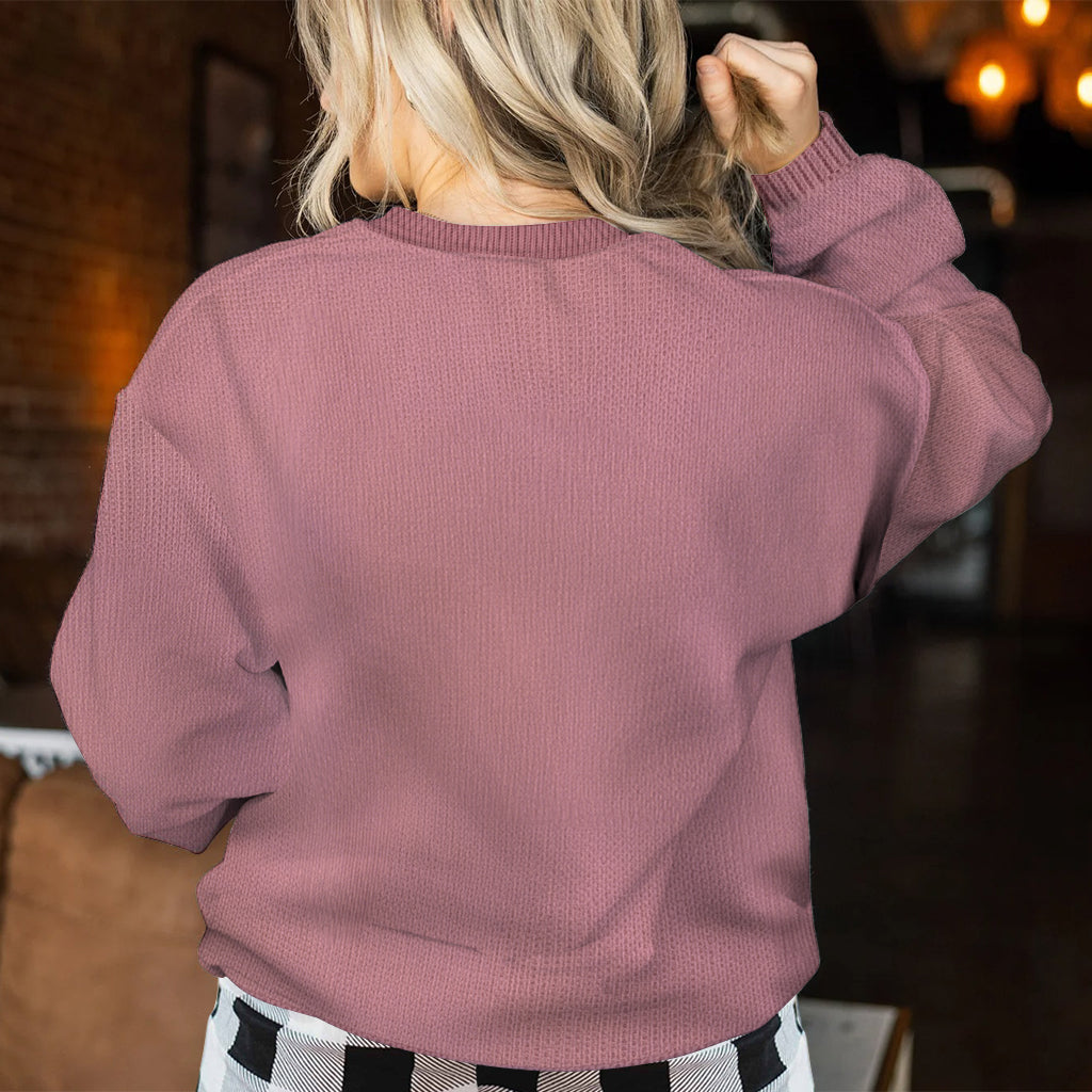 Pull moche rose colibri tricoté - Personnalisé pour la sensibilisation au cancer du sein