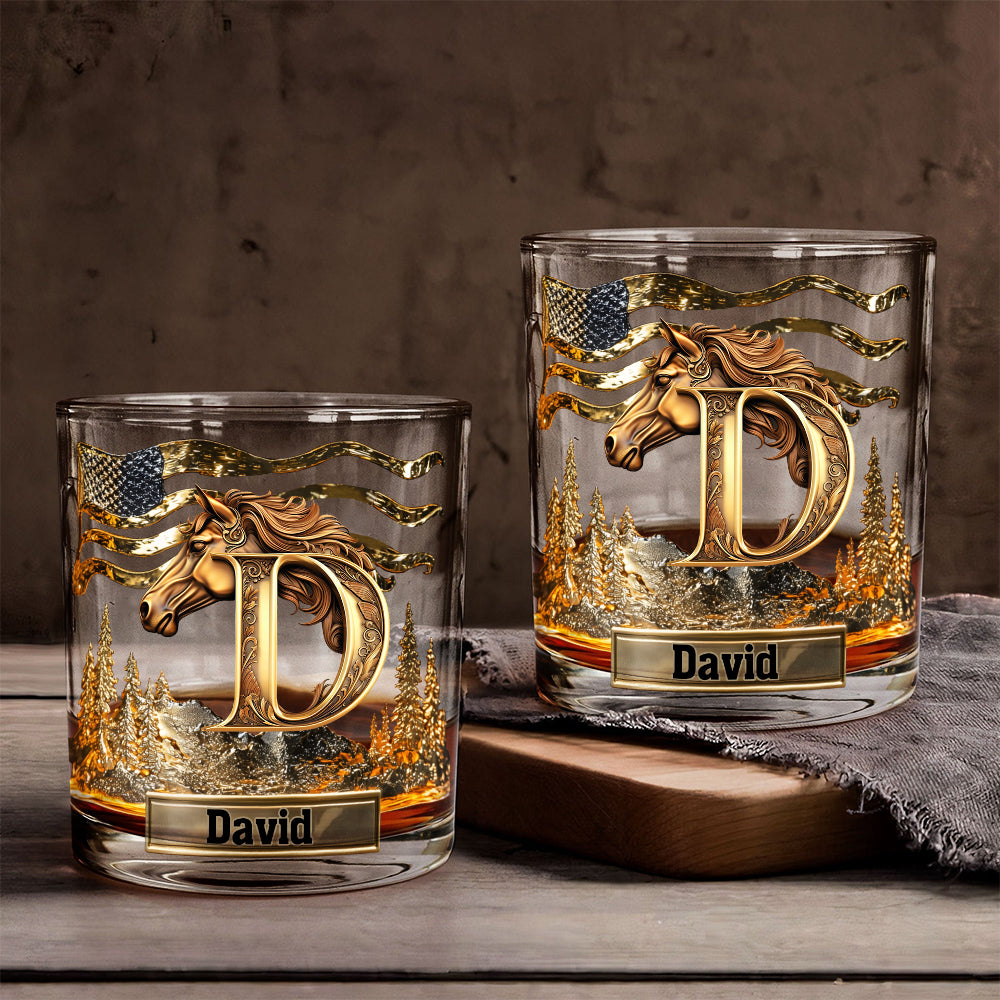 Passionné(e) de chevaux - Verre à whisky personnalisé à motif cheval