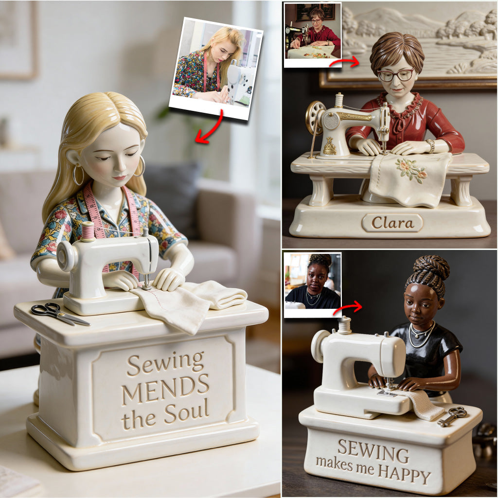 La couture guérit l'âme - Plaque acrylique personnalisée sur le thème de la couture