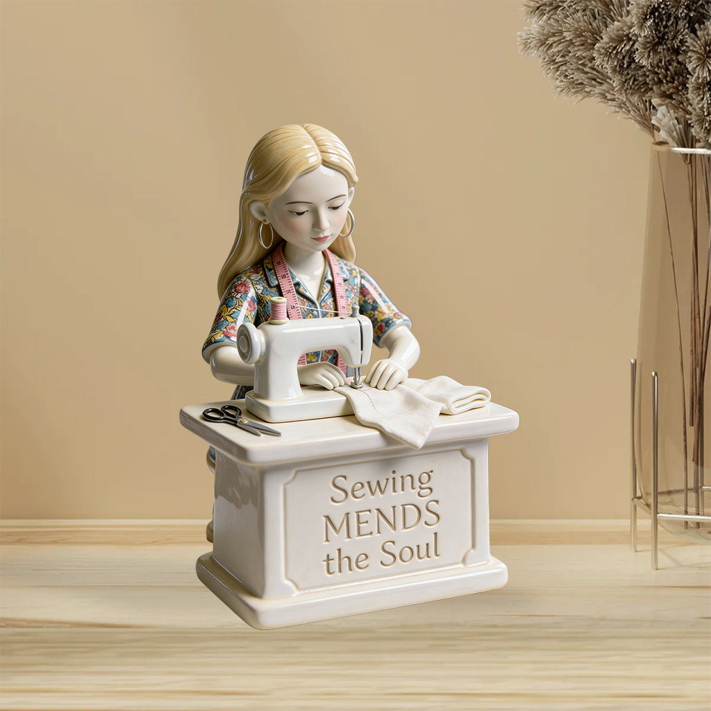 La couture guérit l'âme - Plaque acrylique personnalisée sur le thème de la couture