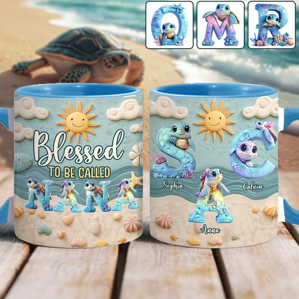 Blessed To Be Called - Personalized Grandma Accent Mug