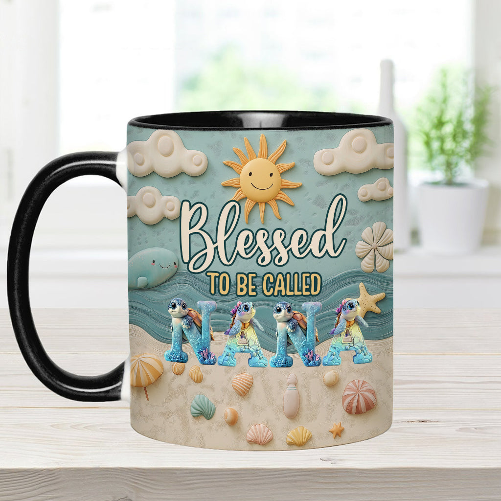 Blessed To Be Called - Personalized Grandma Accent Mug