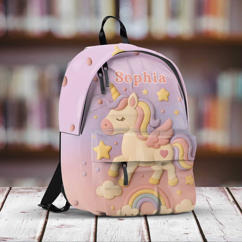 Cute Unicorn - Personalized Kid Backpack