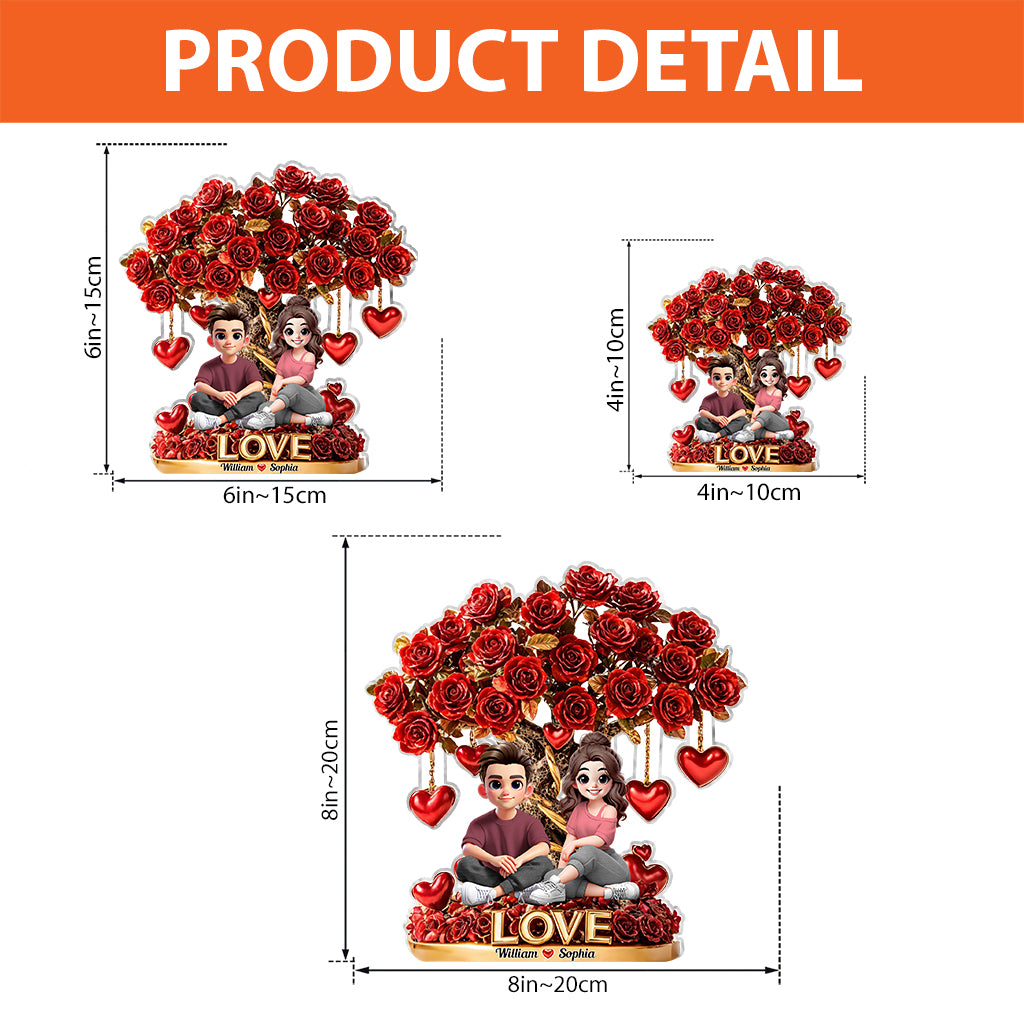 I Love You - Personalized Couple Custom Shaped Acrylic Plaque