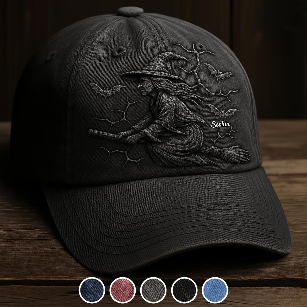 Attention à la sorcière ! - Casquette en jean délavée personnalisée « Sorcière »