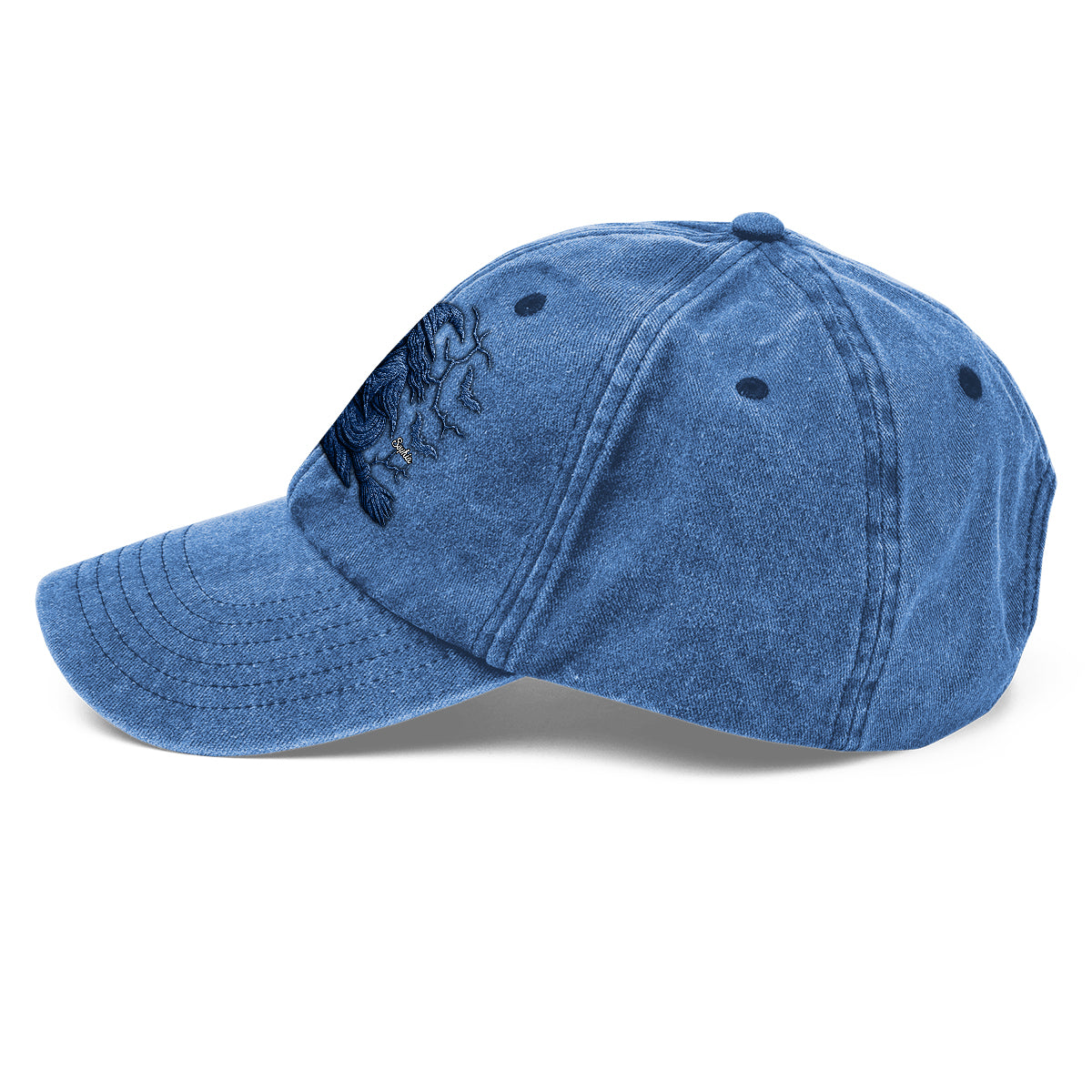 Attention à la sorcière ! - Casquette en jean délavée personnalisée « Sorcière »