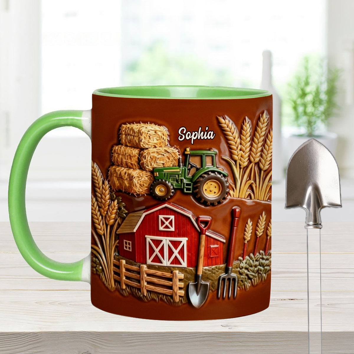 Farmer Life - Personalized Farmer Set Accent Mug with Acrylic Stirrers