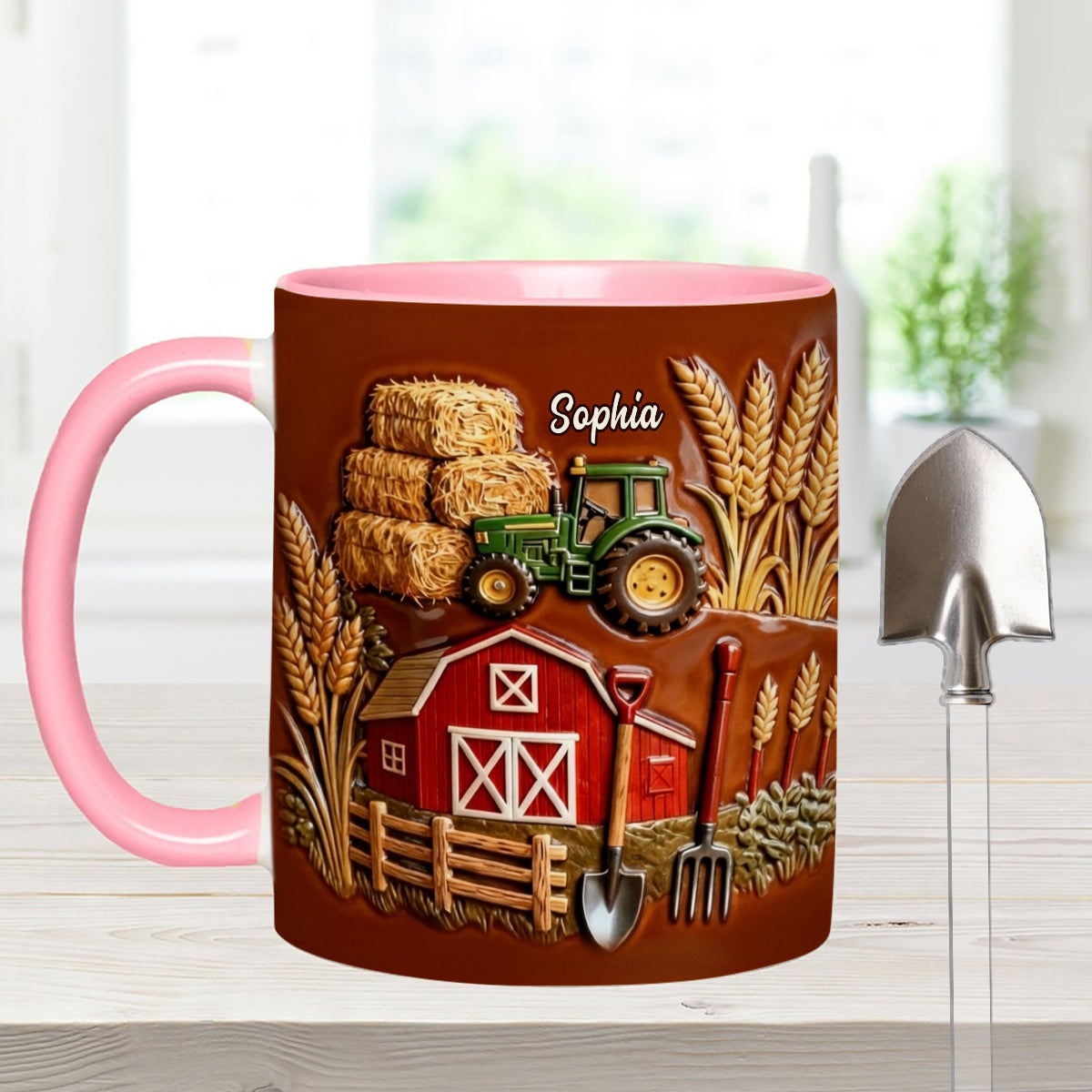 Farmer Life - Personalized Farmer Set Accent Mug with Acrylic Stirrers