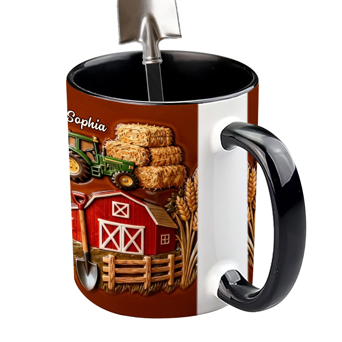 Farmer Life - Personalized Farmer Set Accent Mug with Acrylic Stirrers