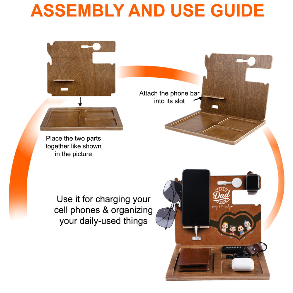 Best Dad Ever - Personalized Father Docking Station