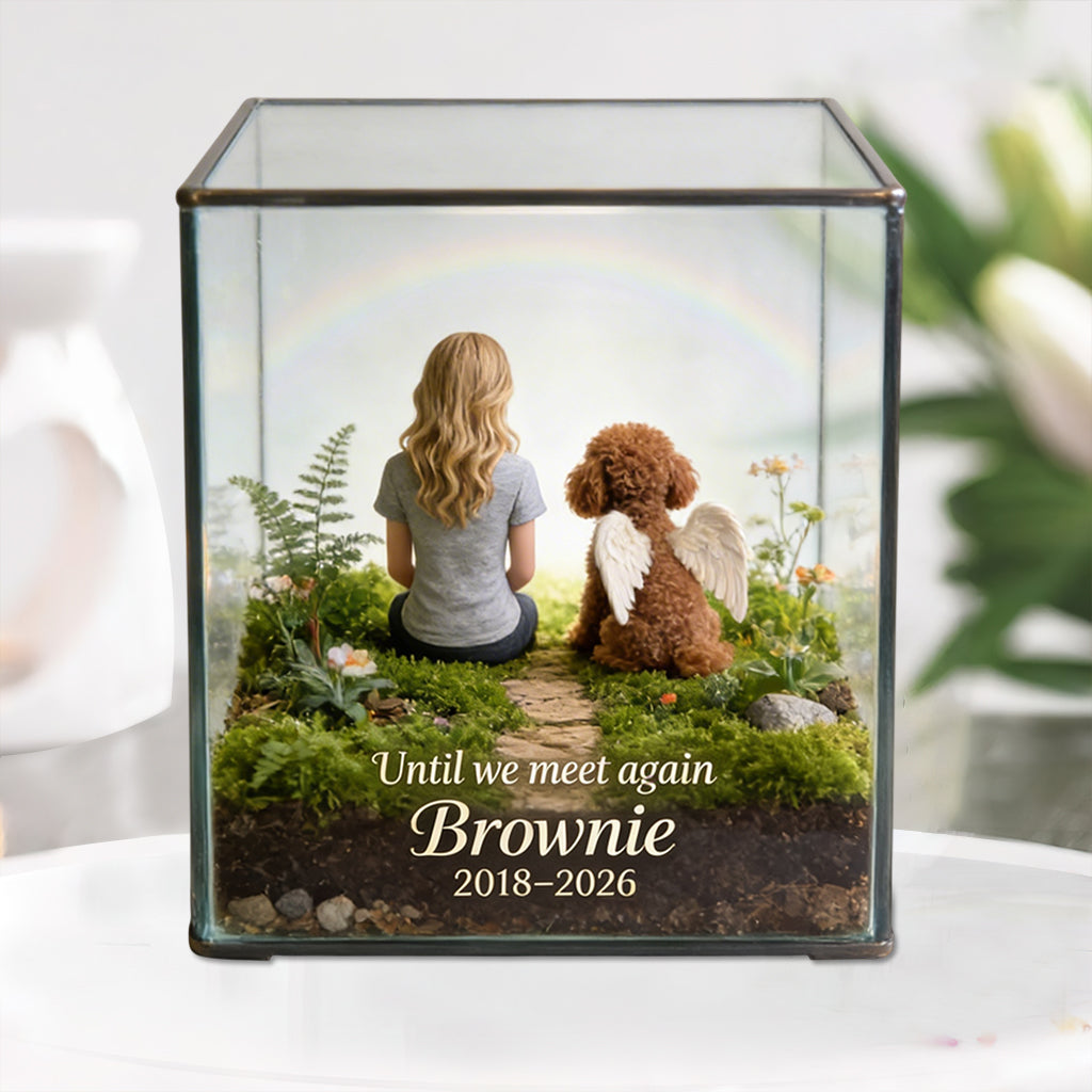 Until We Meet Again Memorial Pet Cat Dog - Personalized Dog Custom Shaped Acrylic Plaque