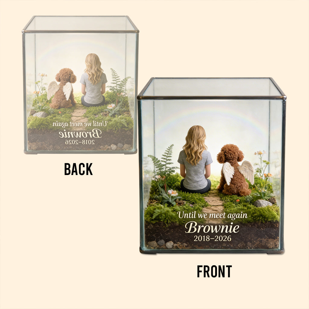 Until We Meet Again Memorial Pet Cat Dog - Personalized Dog Custom Shaped Acrylic Plaque