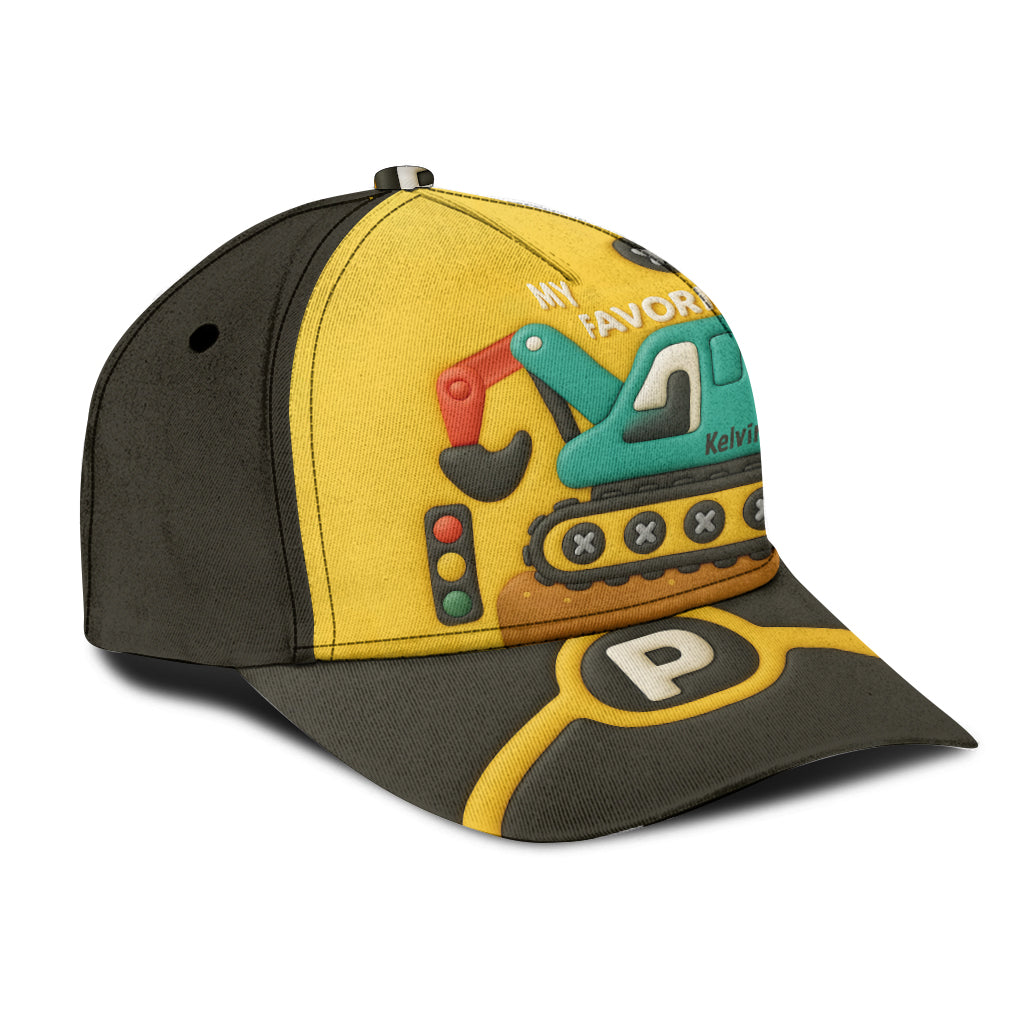Excavator Cute Children's Gift - Personalized Kid Classic Cap