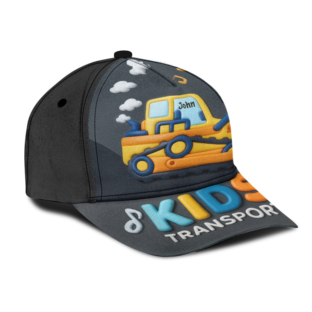 Cadeau mignon pour enfants sur le thème des transports - Casquette classique personnalisée pour enfant