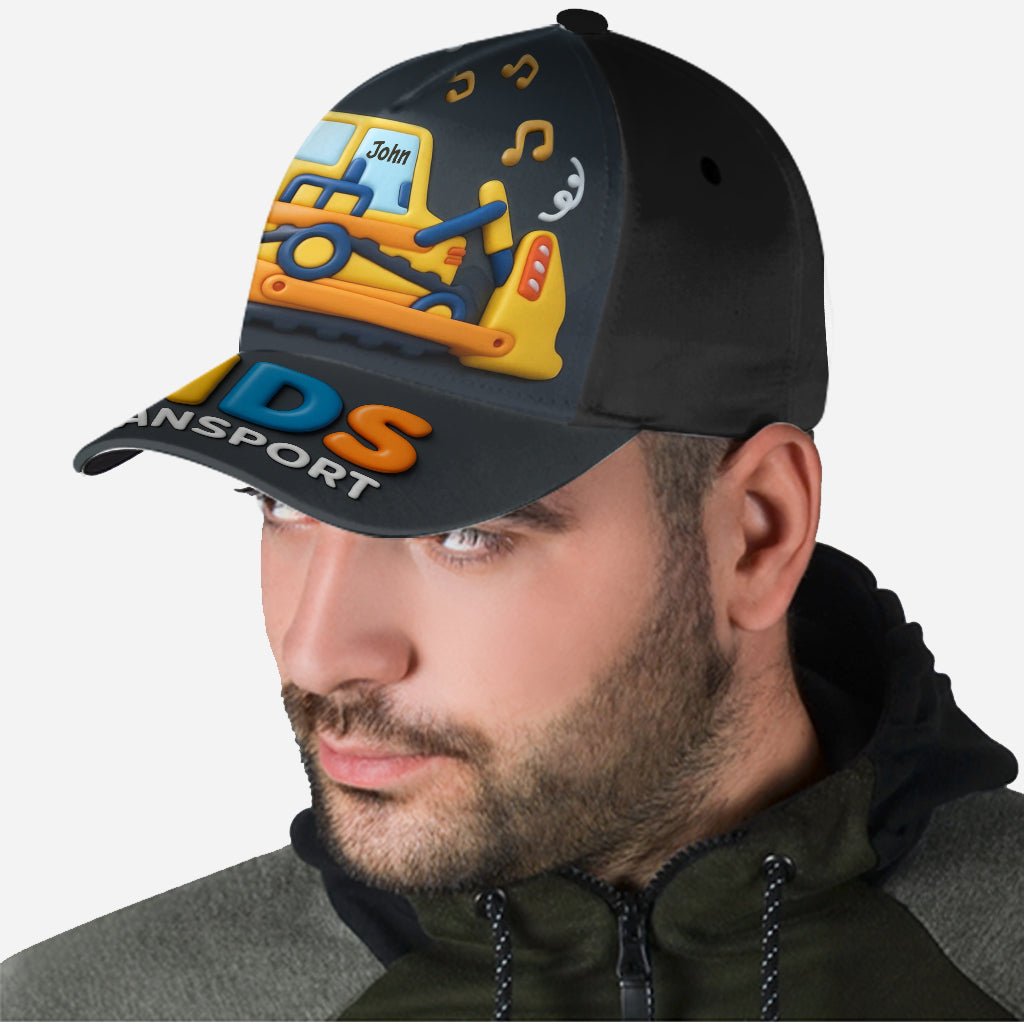 Cadeau mignon pour enfants sur le thème des transports - Casquette classique personnalisée pour enfant