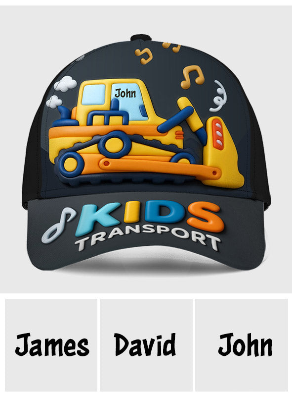 Cadeau mignon pour enfants sur le thème des transports - Casquette classique personnalisée pour enfant