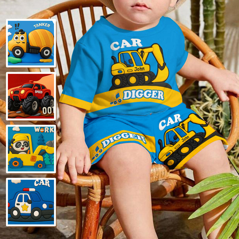 Excavator Cute Children's Gift Kid Kid T-shirt & Shorts