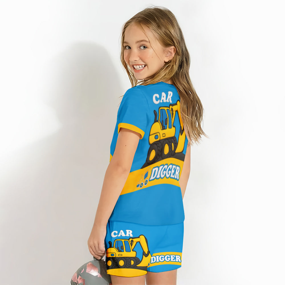 Excavator Cute Children's Gift Kid Kid T-shirt & Shorts