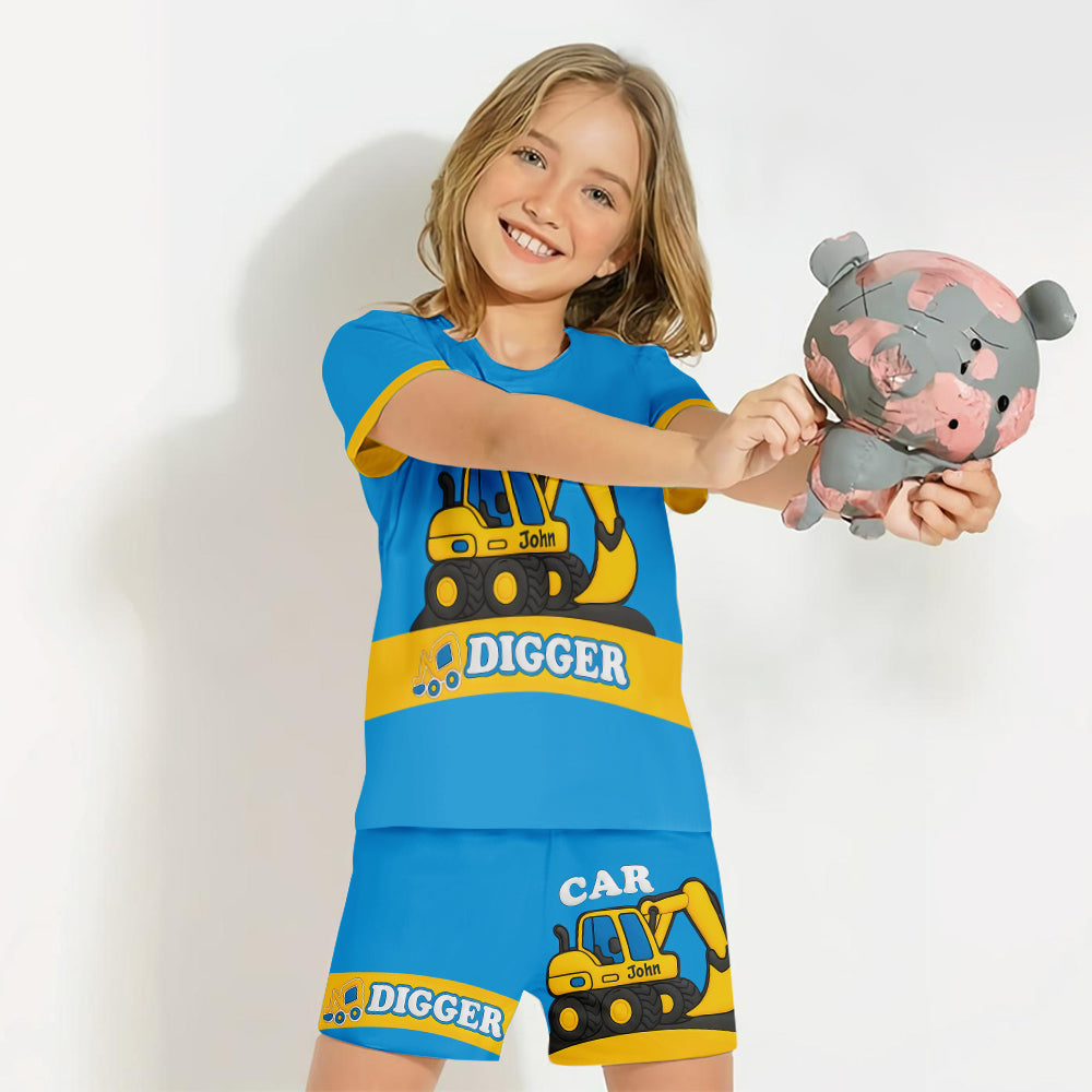 Excavator Cute Children's Gift Kid Kid T-shirt & Shorts