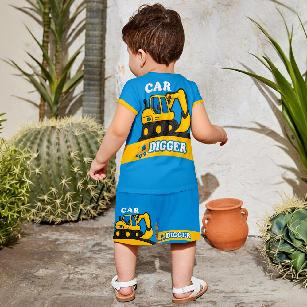 Excavator Cute Children's Gift Kid Kid T-shirt & Shorts