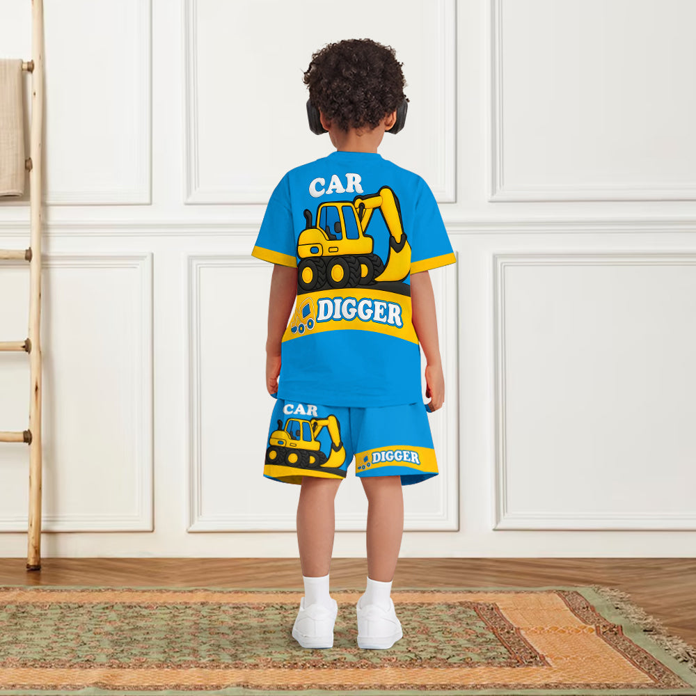 Excavator Cute Children's Gift Kid Kid T-shirt & Shorts