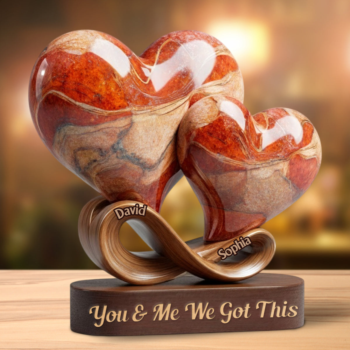 Tu seras toujours mon/ma « pour toujours » - Plaque acrylique personnalisée pour couple.