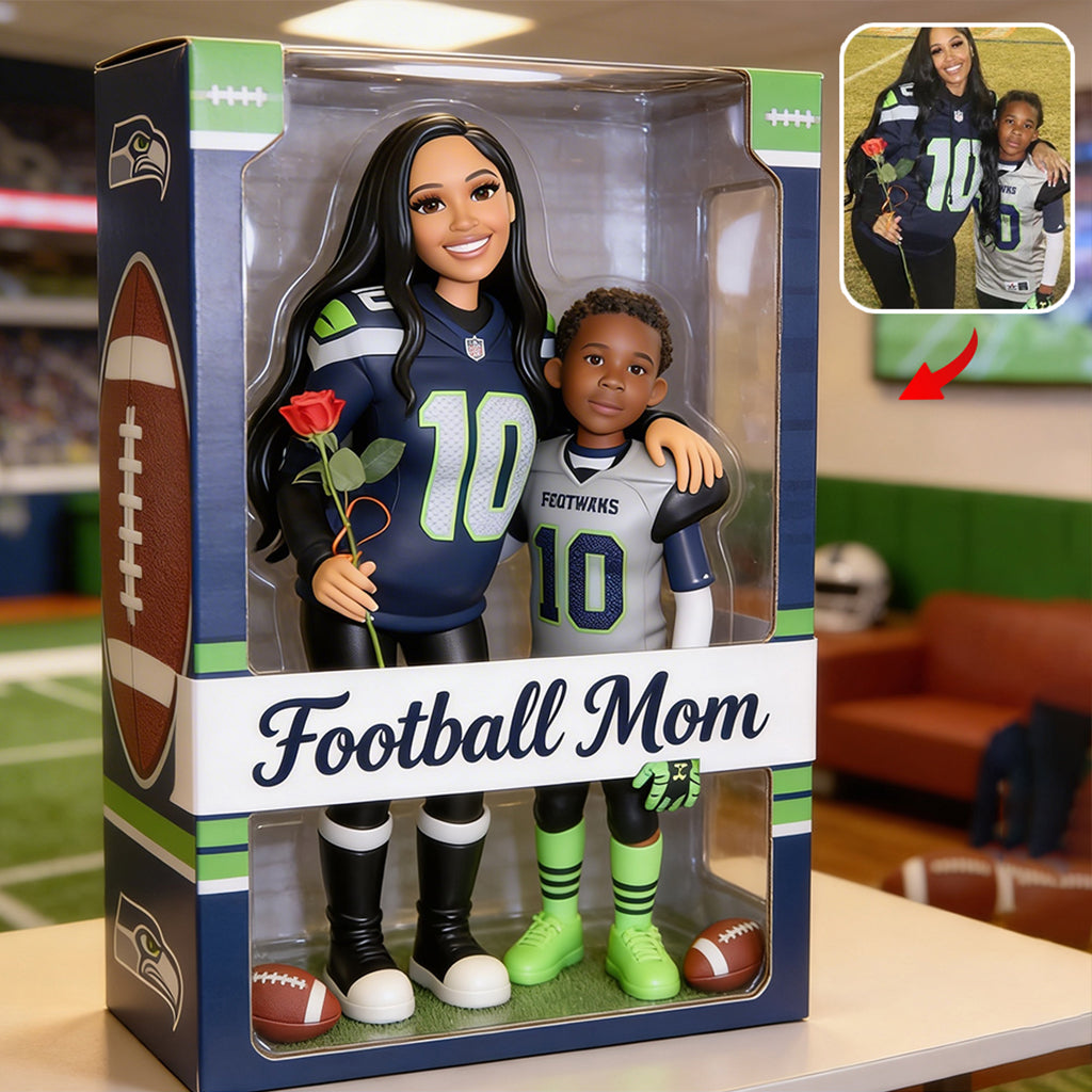 Football Mom - Personalized Football Custom Shaped Acrylic Plaque