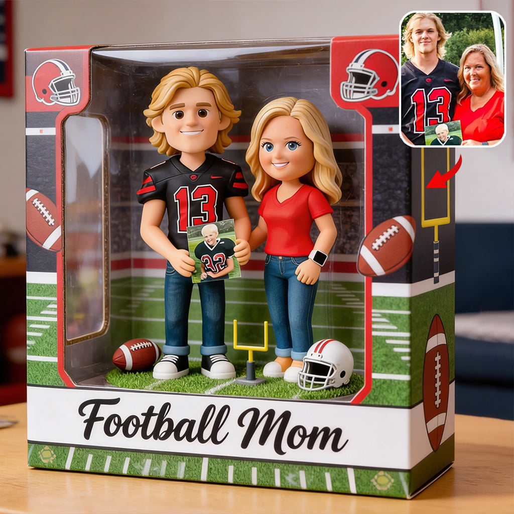 Football Mom - Personalized Football Custom Shaped Acrylic Plaque