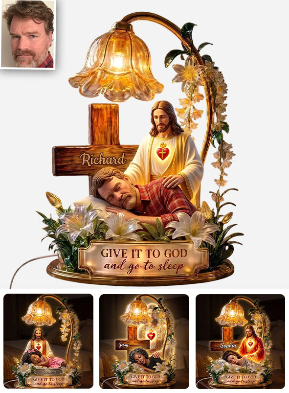 Give It To God And Go To Sleep - Personalized Christian Acrylic LED Night Light