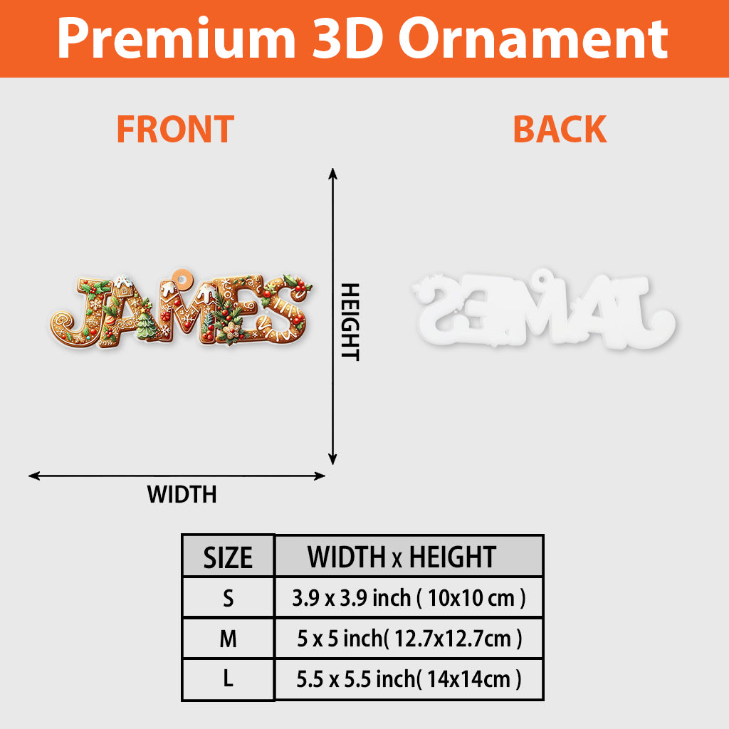 Joyeux Grinchmas - Ornement 3D Premium de Famille Personnalisé