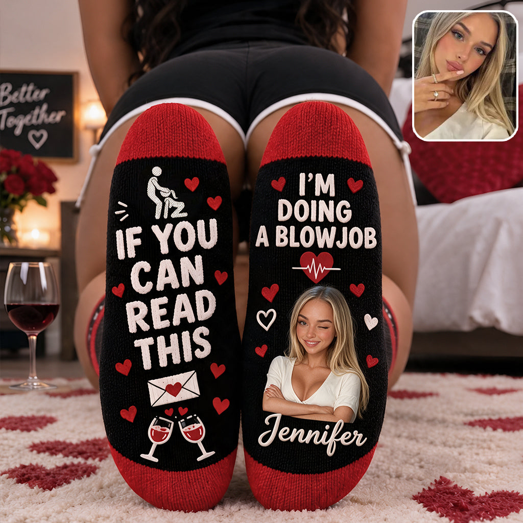 Je fais un blowjob - Chaussettes personnalisées épicées pour couples