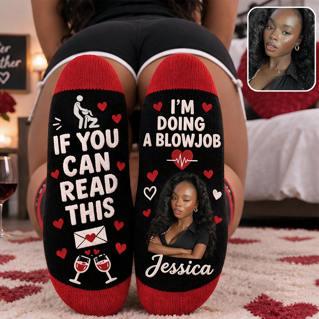 Je fais un blowjob - Chaussettes personnalisées épicées pour couples