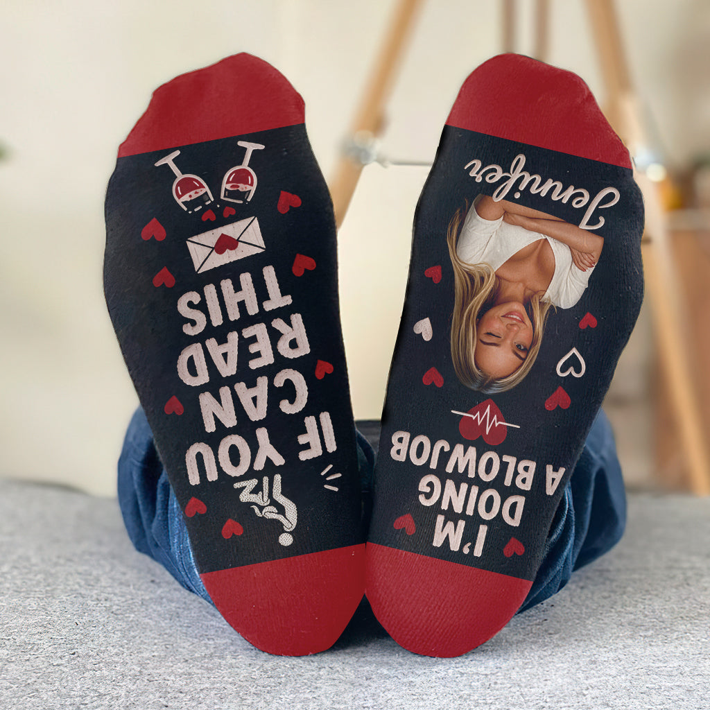 Je fais un blowjob - Chaussettes personnalisées épicées pour couples